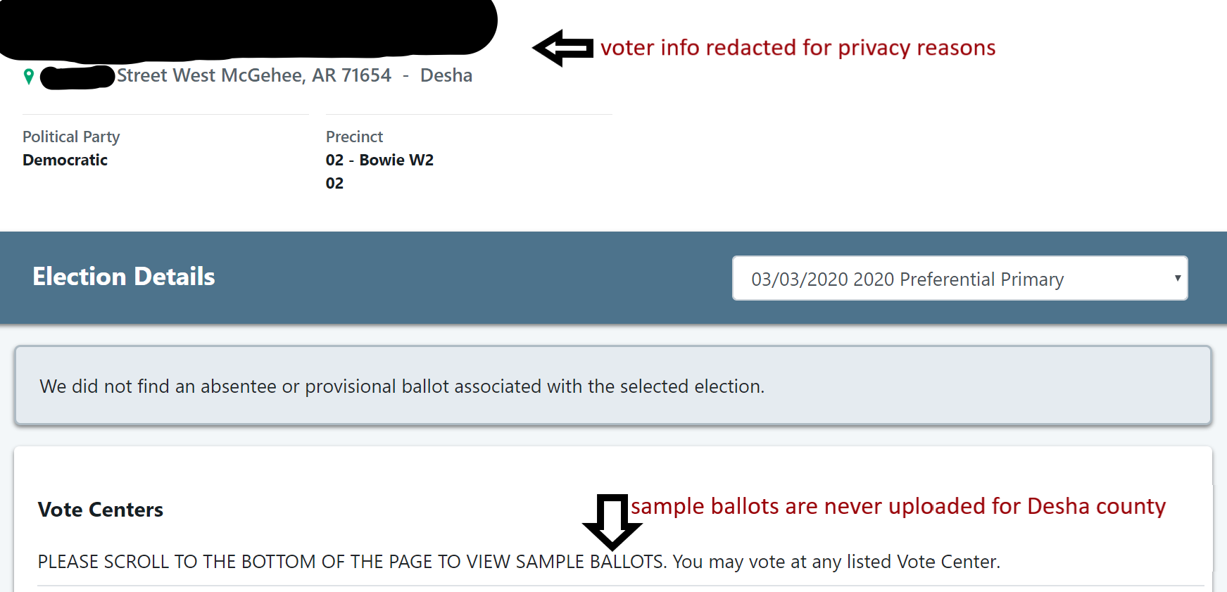 Voter Denied Right to Vote